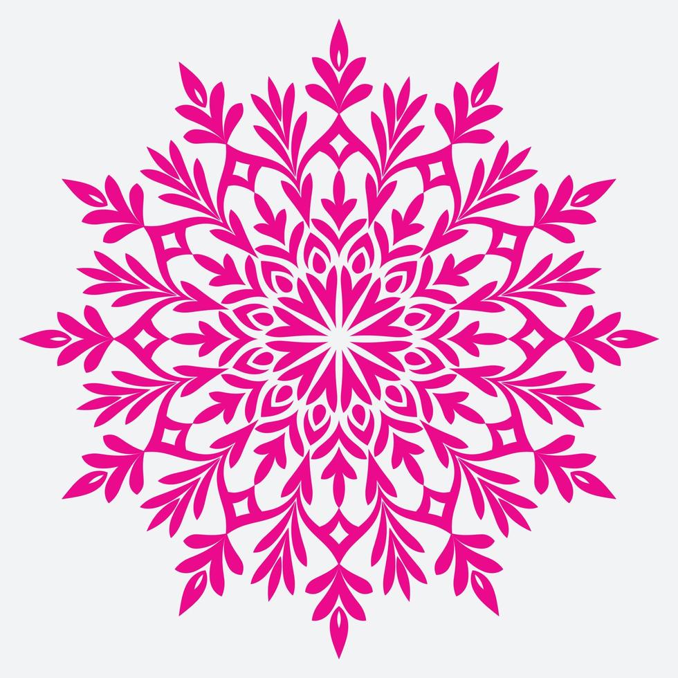 florales rosa Mandala-Vektordesign. Lagerabbildung vektor