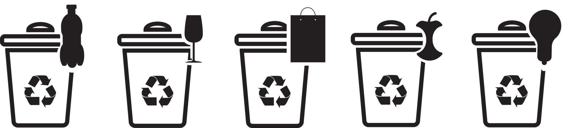 recycling und trennung ihres abfallkonzepts vektor