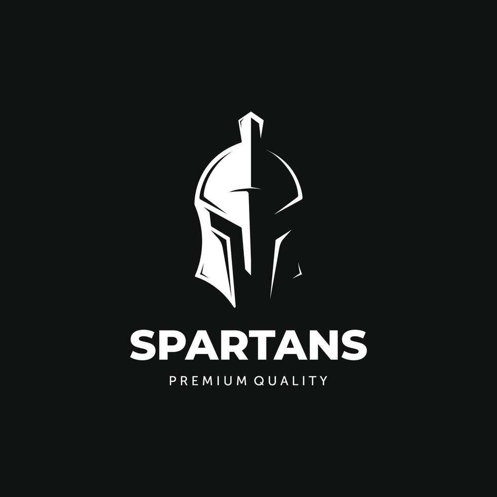 sparta logo schwarz silhouette vektor illustration design vintage