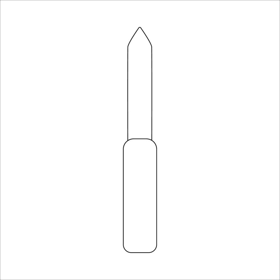nagelfil vektor linje ikon. verktyg för nagelkorrigering. symbol för manikyr eller pedikyr. nagelfil tecken isolerad på vit bakgrund