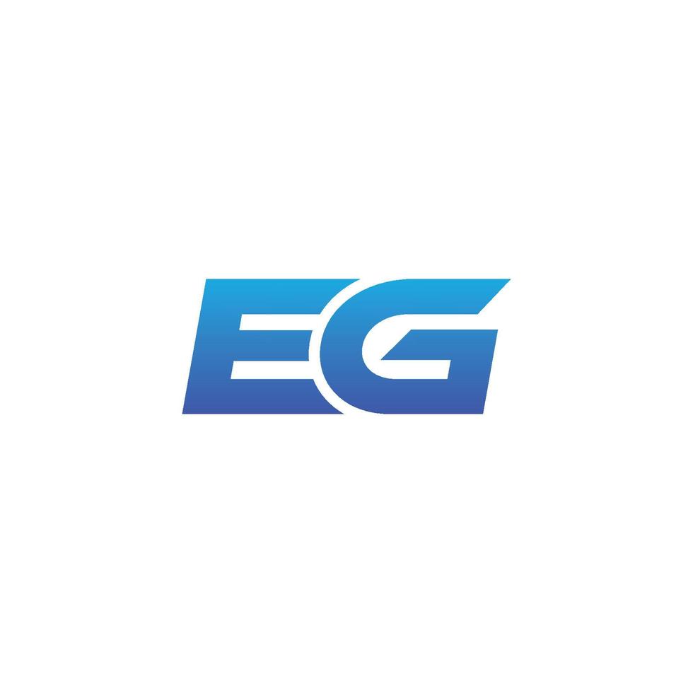 e- und g-Logo auf weißem Hintergrund. vektor