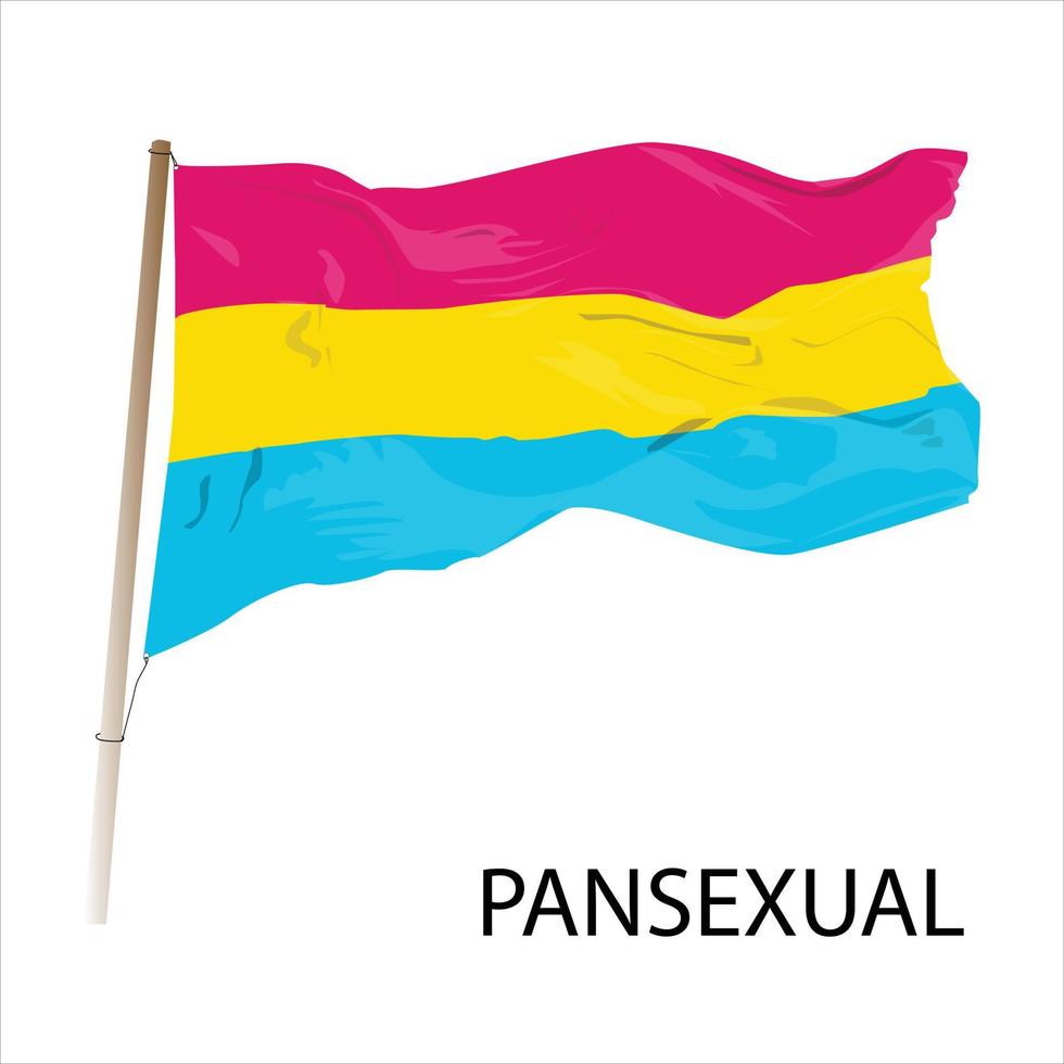 pansexuelle Flagge wird geschwenkt vektor