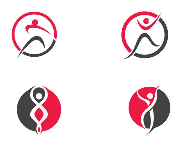 Hälsofolkens logotyper och symbolmallikoner vektor