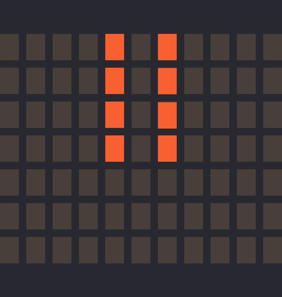 bokstavssymbol citattecken led orange färg och en mörk bakgrund, vektorillustration vektor