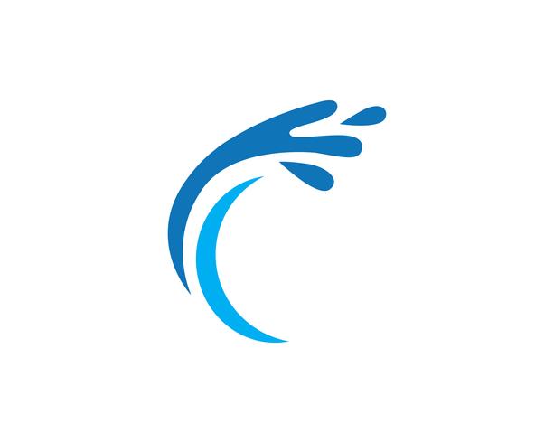 Spritzwasser, Wave-Symbol und Symbol Logo Vorlage Vektor
