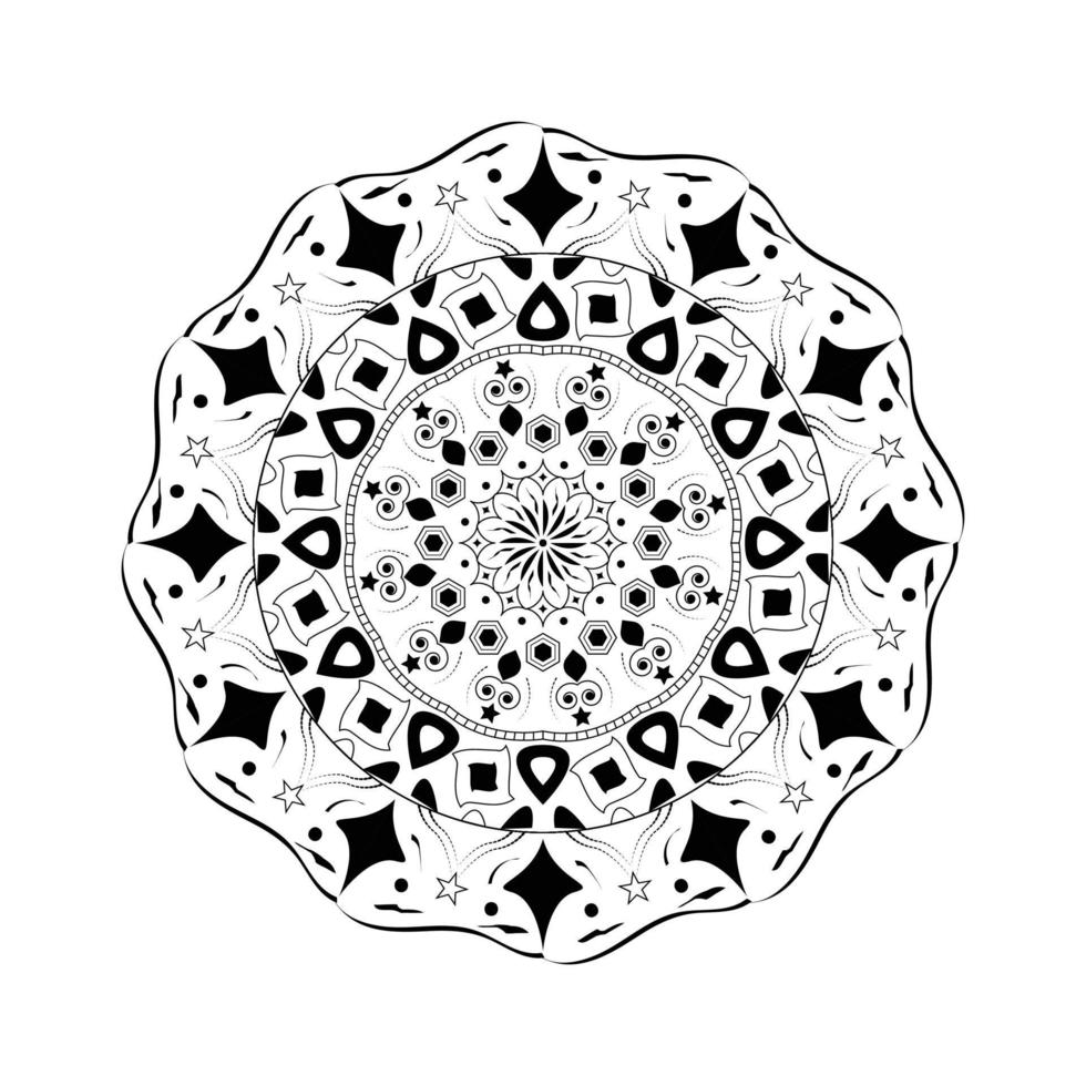 Mandala für Malbuch. dekorative runde Ornamente. rundes Ornamentmuster. vintage dekorative elemente hand gezeichneter hintergrund. islam, arabisch, indisch, osmanisch. Yoga-Logos-Vektor. vektor