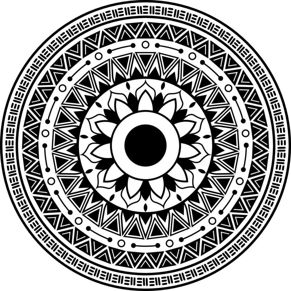 Mandala dekorative runde Verzierung. hand gezeichneter vektor im weißen hintergrund der illustration