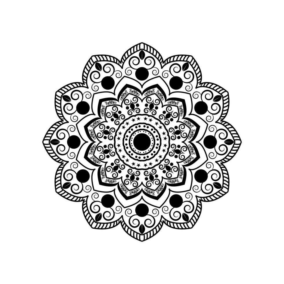 vektor mandala mönster, henna tatuering stil. islam, arabiska, pakistan, turkiska, indiska, vektorillustration eps10