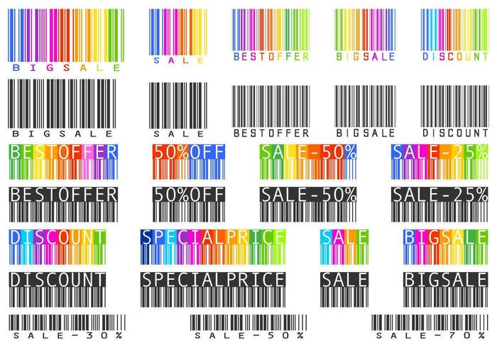 Verkauf Barcode Vector Pack