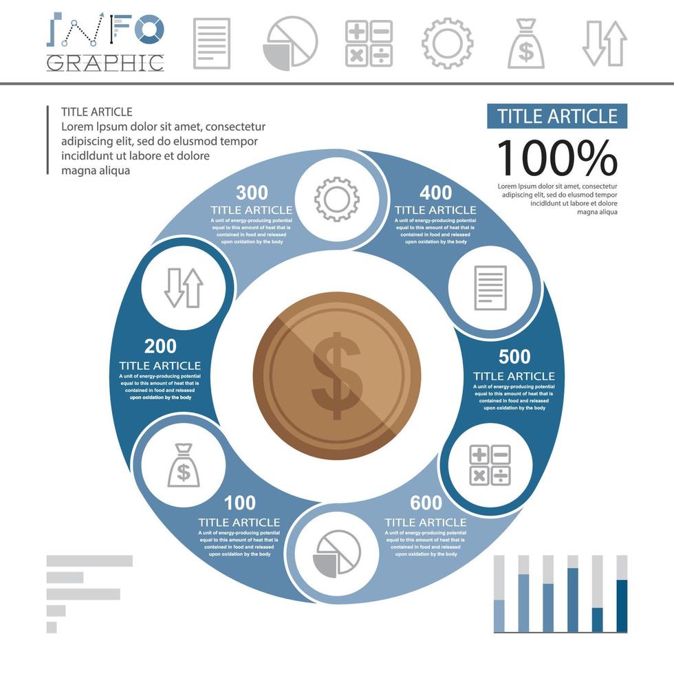 Kreis-Infografik mit Finanzinformationen vektor