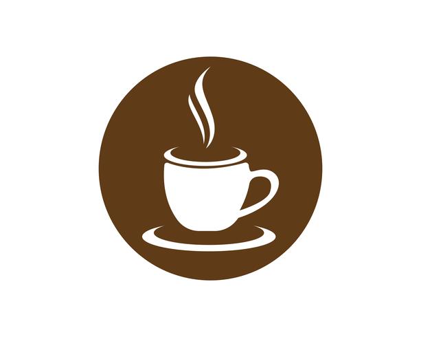 Kaffeetasse Logo Template-Vektorikonendesign vektor