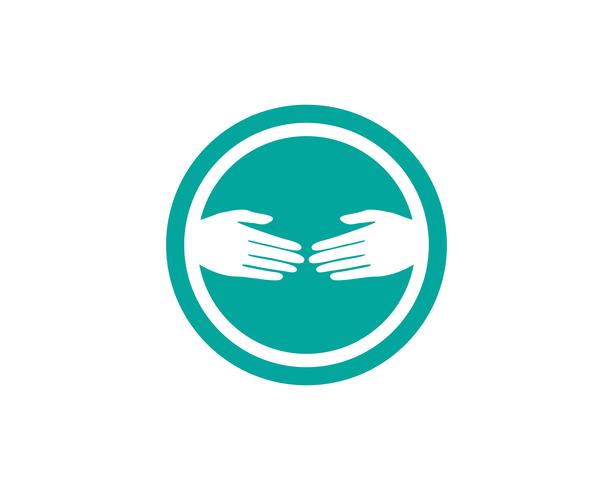 Handlogo und Symbolschablonenikonen-APP vektor