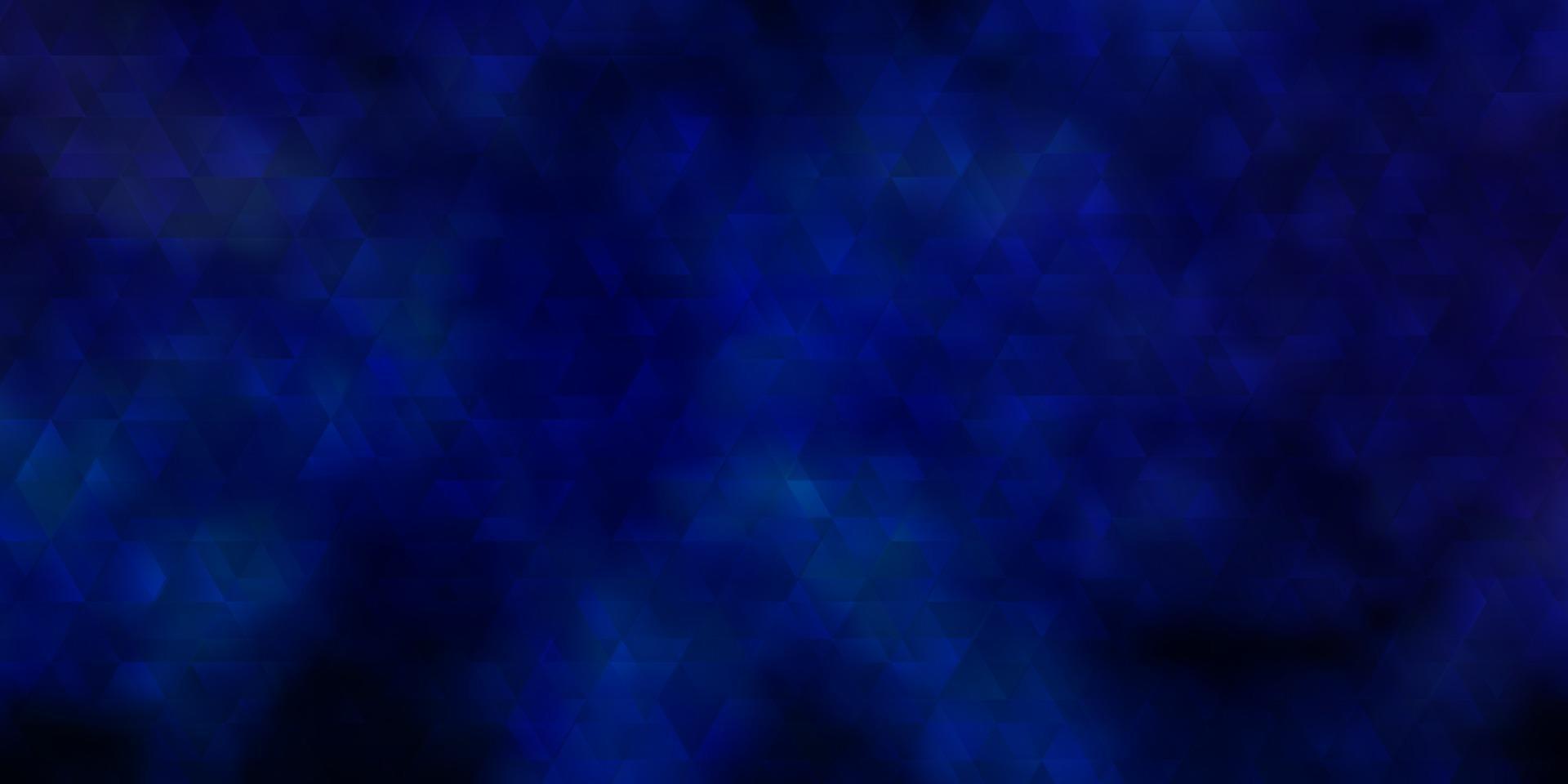 dunkelrosa, blaue Vektorschablone mit Linien, Dreiecken. vektor