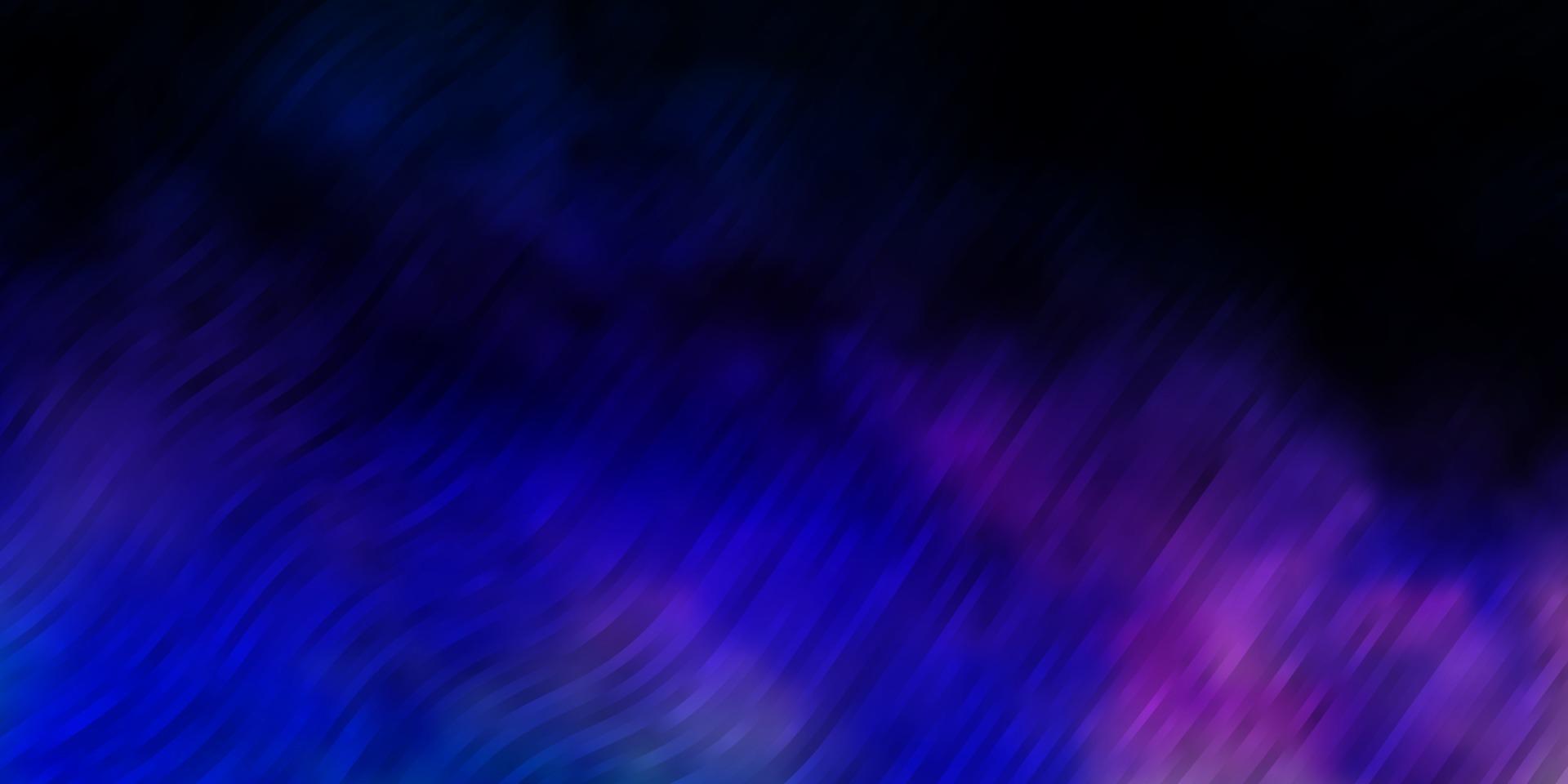 dunkelrosa, blauer Vektorhintergrund mit Kurven. vektor