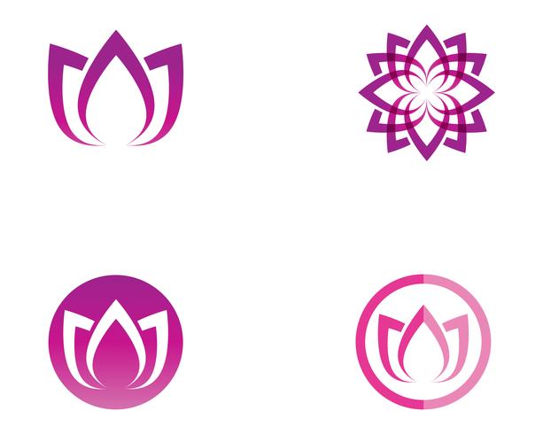 Lotusblume Natur Logo und Symbol Vorlage Vektor