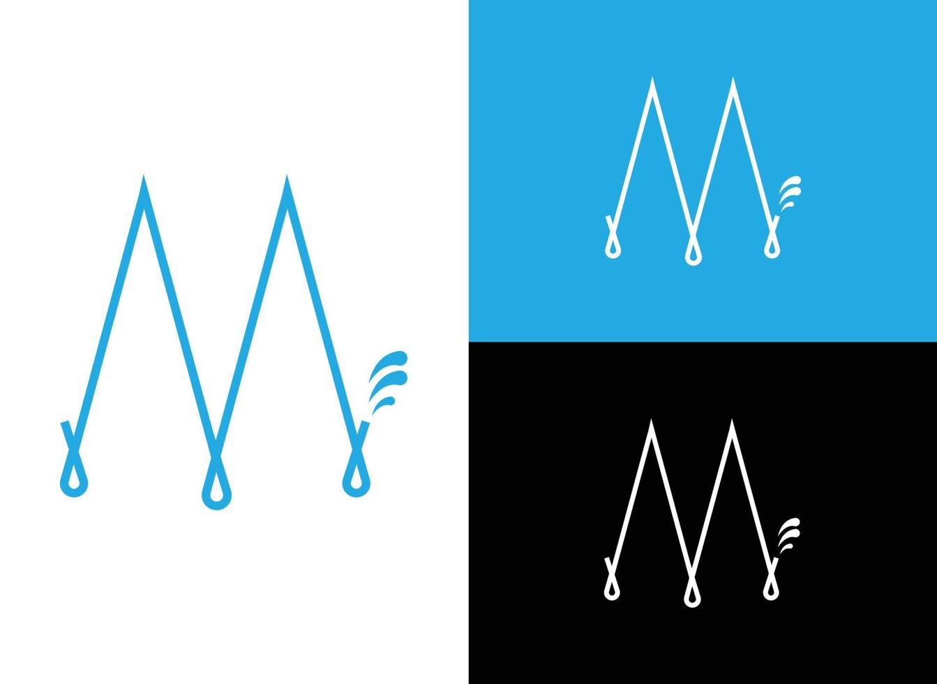 vattenverk logotyp varumärke tecken på vit vektor