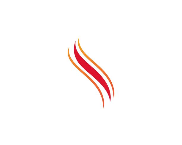 Feuerflammen-Naturlogo und Symbolikonenschablone vektor