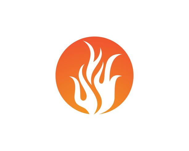 Fire vector icon logo mall