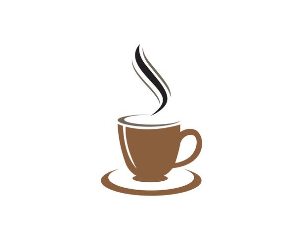 Kaffekopp Logo Mall vektor ikon design