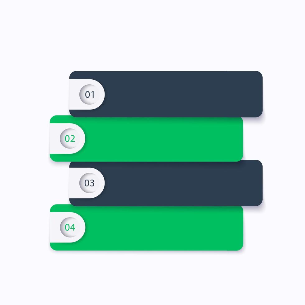 1,2,3,4 Schritte, Zeitleiste, Vektor-Business-Infografiken vektor