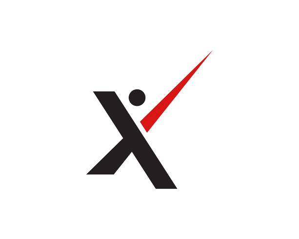 X Letter Logo Mall vektor ikon