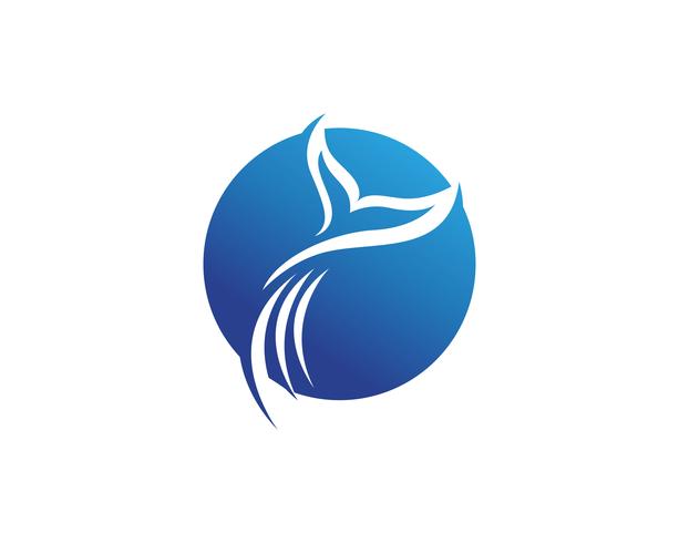 Delfin fisk logotyp och symboler djur vektor