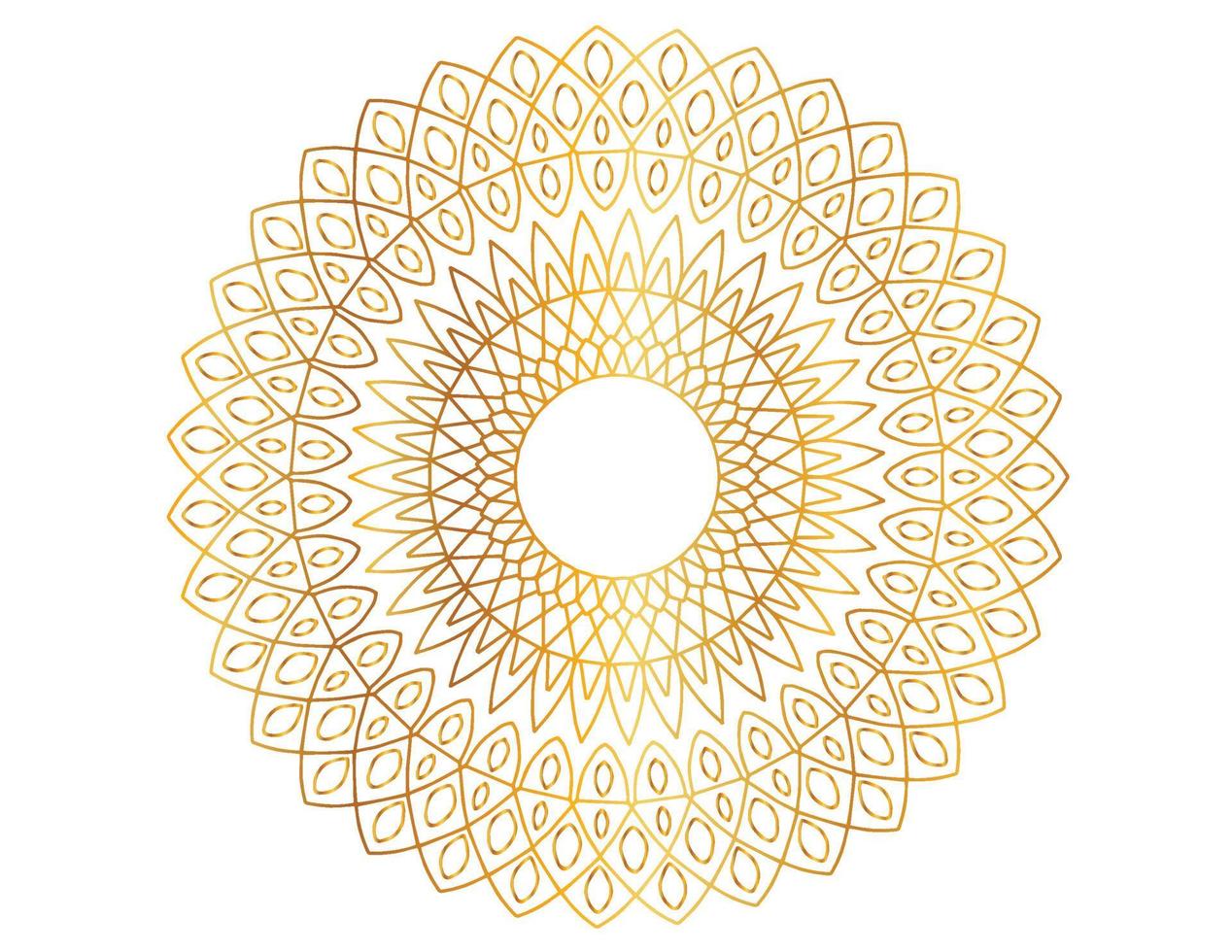 Mandala-Kunst mit goldenem Farbverlauf, Design, Hintergrund, vektor