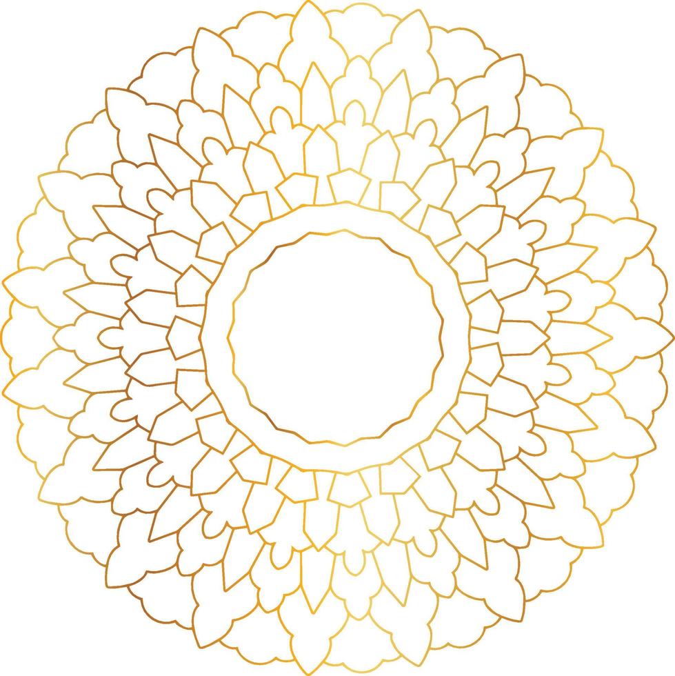 mandalakonst med gyllene gradient och kunglig design vektor