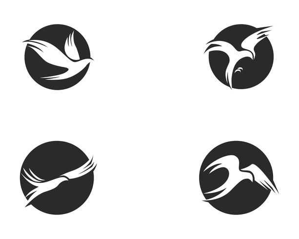 Vogel Logo Template-Vektor-Illustration vektor