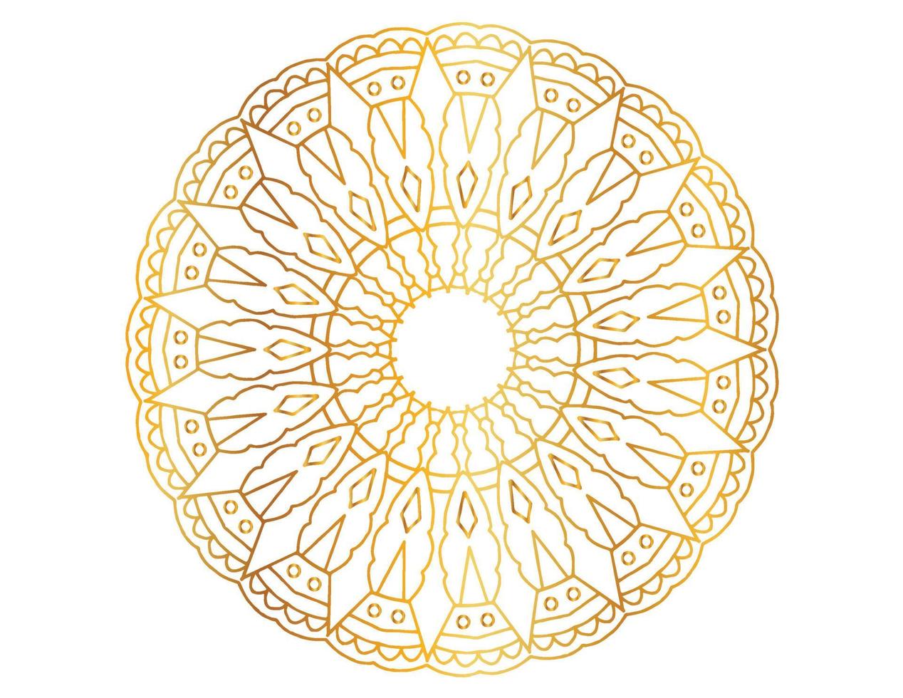 mandalakonst med gyllene gradient, design, bakgrund, vektor