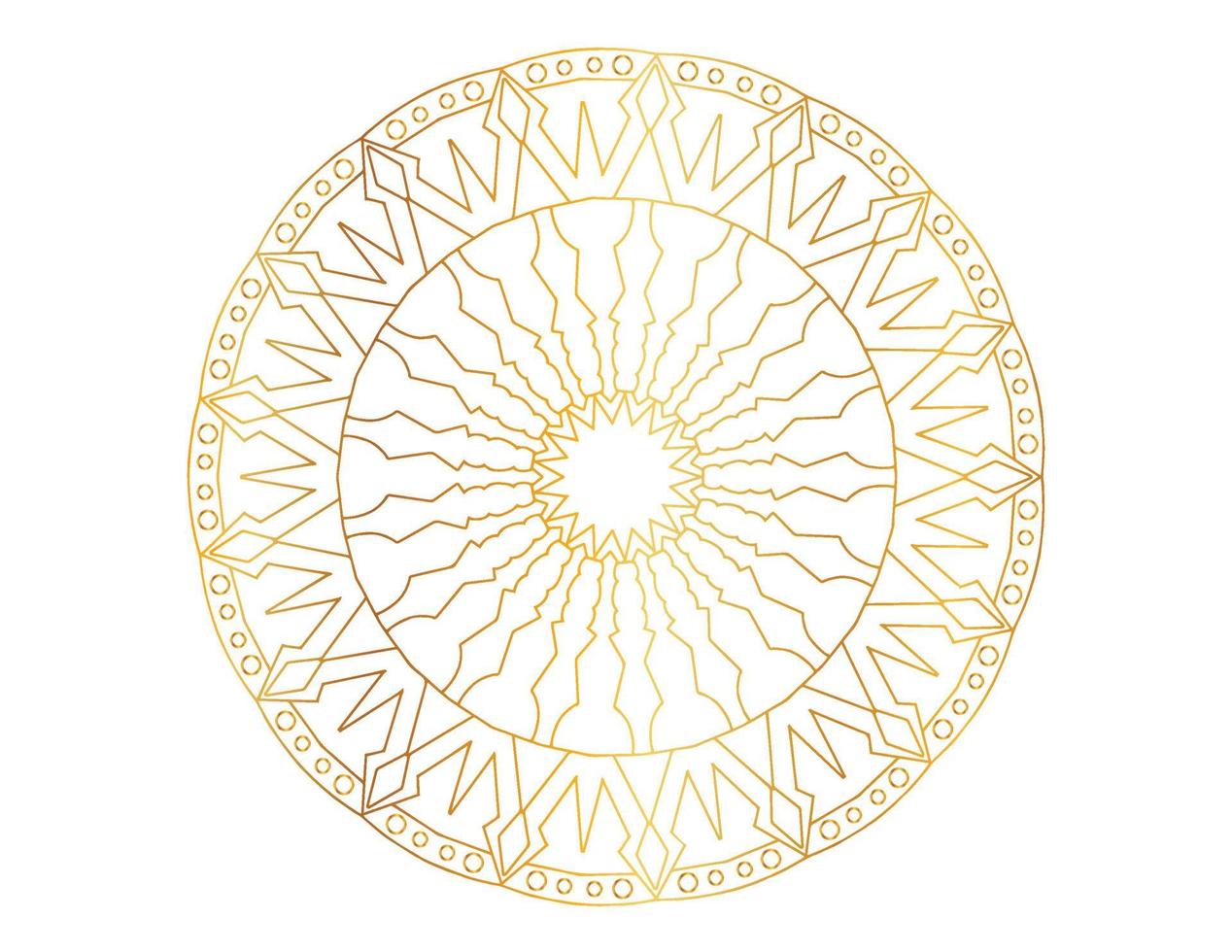 Mandala-Kunst mit goldenem Farbverlauf, Design, Hintergrund, vektor