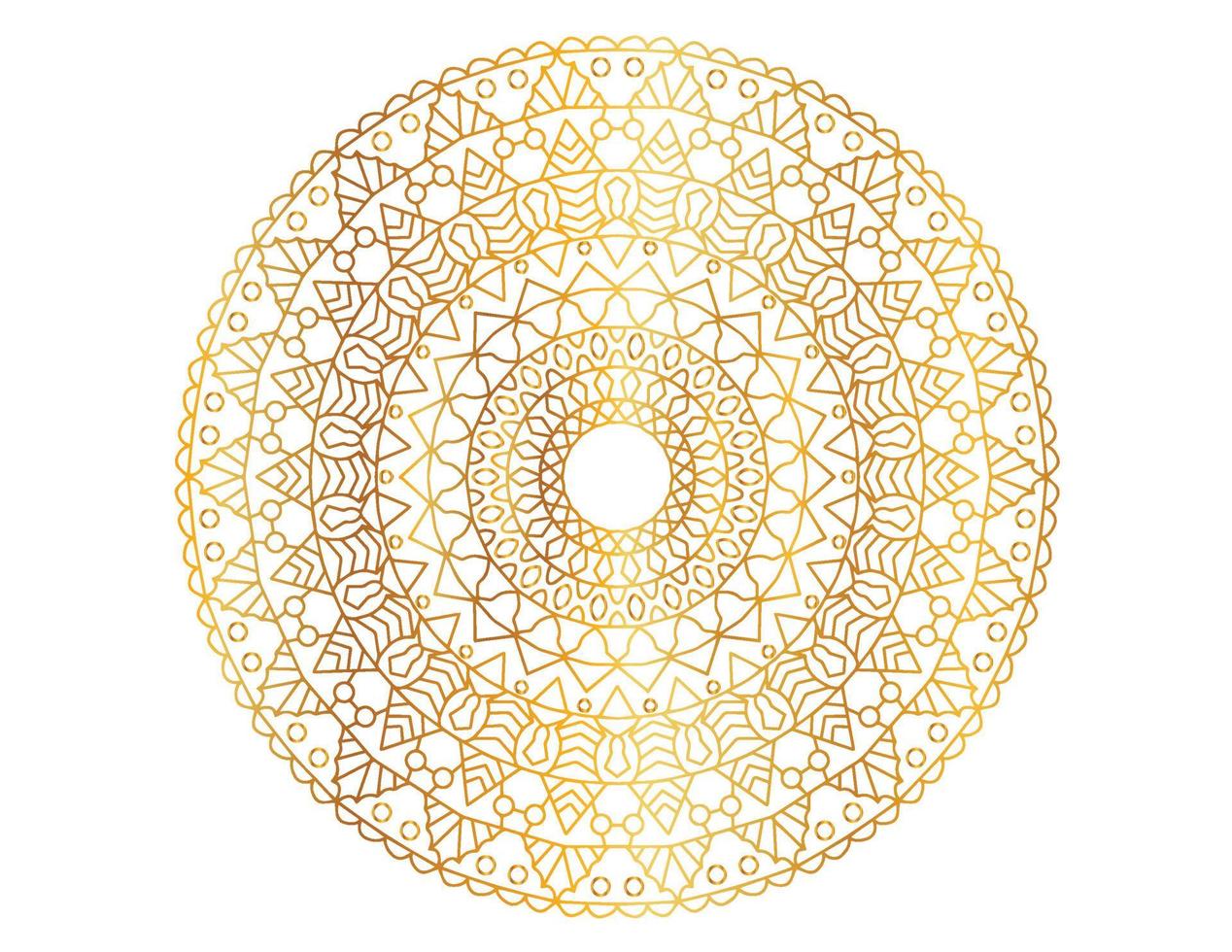 Mandala-Kunst mit goldenem Farbverlauf, Design, Hintergrund, vektor