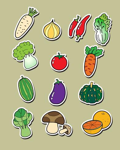 Freihandzeichnen von Gemüse. vektor