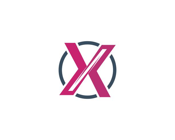 X Buchstabe Logo Template-Vektor-Symbol vektor