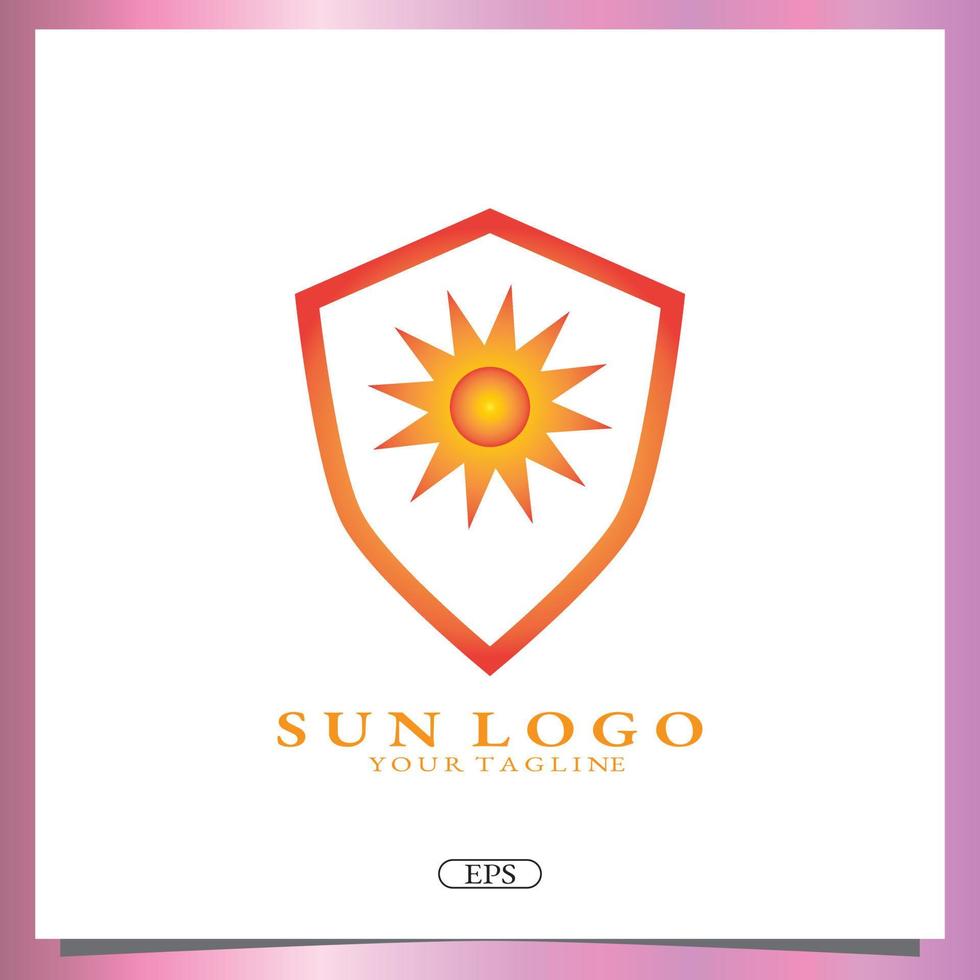 sun logotyp premium elegant mall vektor eps 10