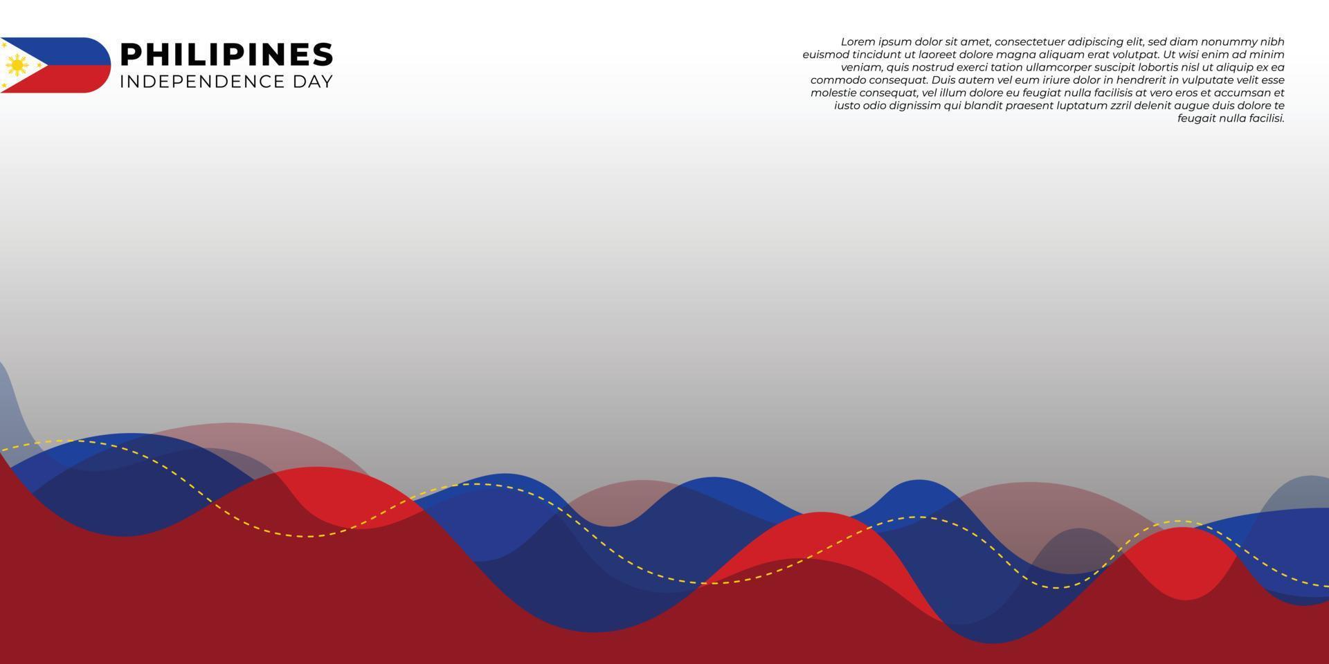filippinernas självständighetsdag med filippinernas bakgrundsdesign vektor