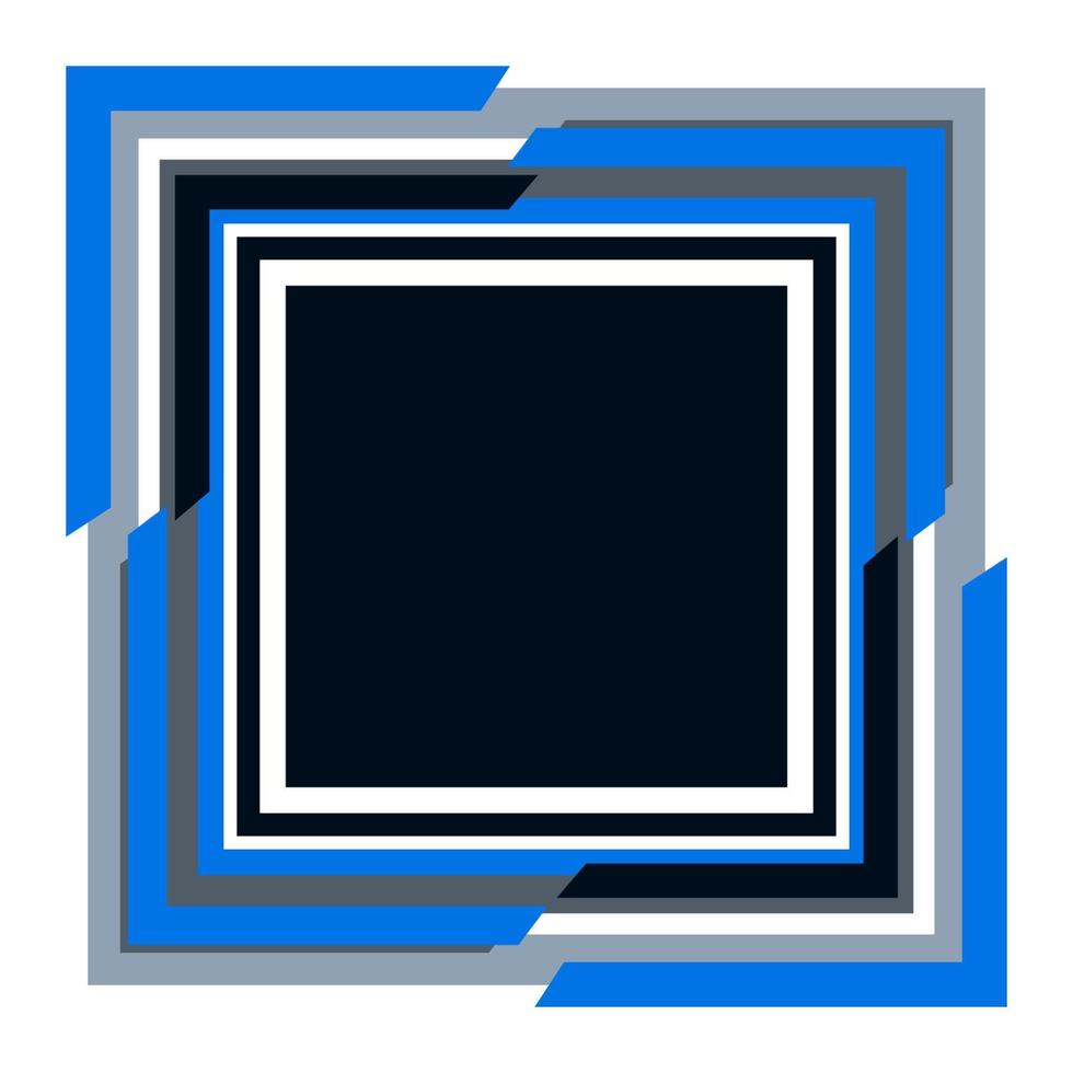 quadratisches emblem der geometrischen form vektor
