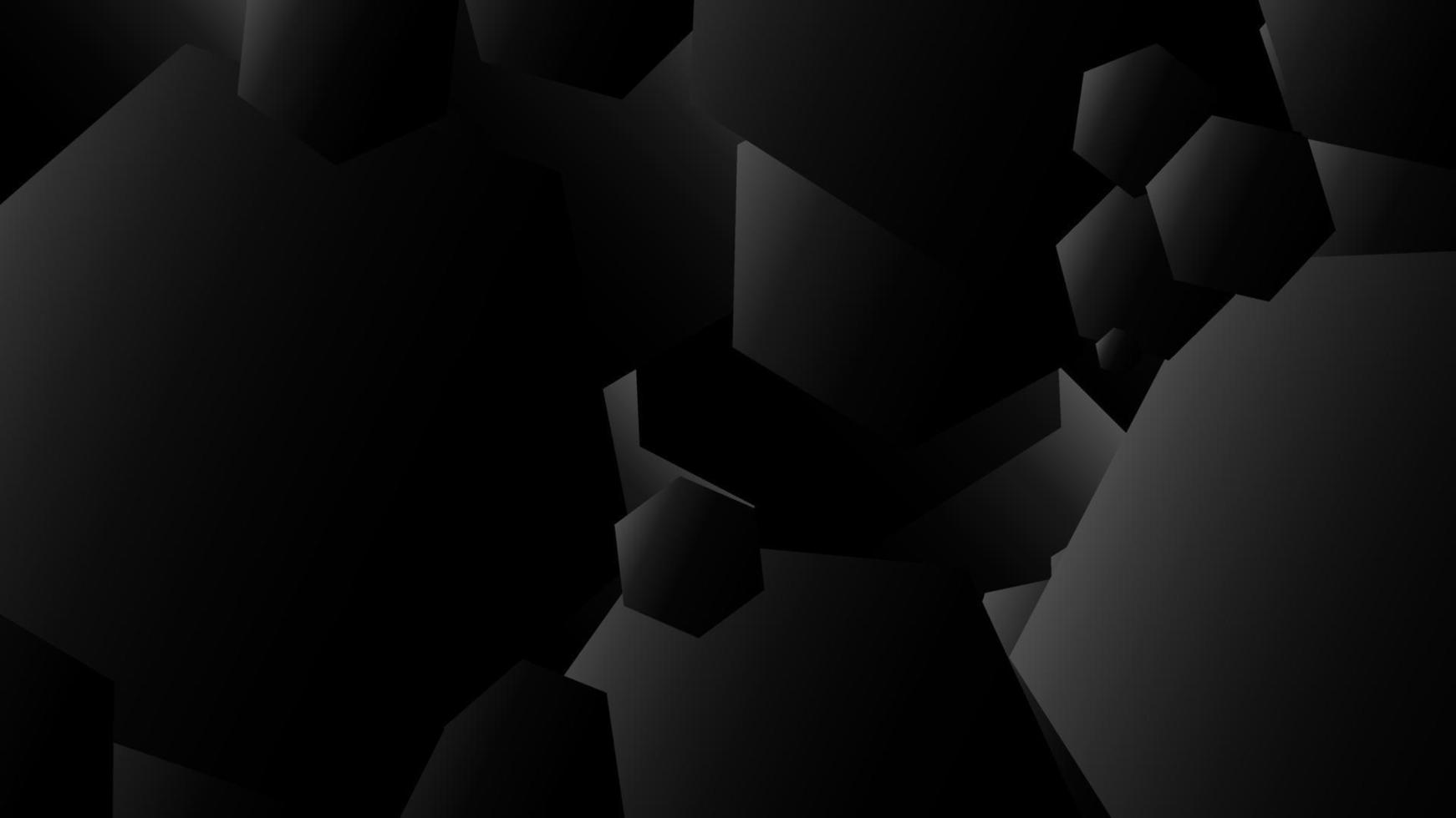 einfacher schwarzer abstrakter hintergrund. dunkle geometrische Illustration vektor