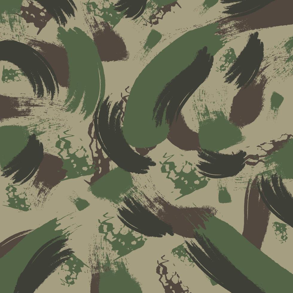 Bürstenkunst des Walddschungel-Waldtarnungsstreifenmuster-Militärhintergrundes bereit für Ihr Design vektor