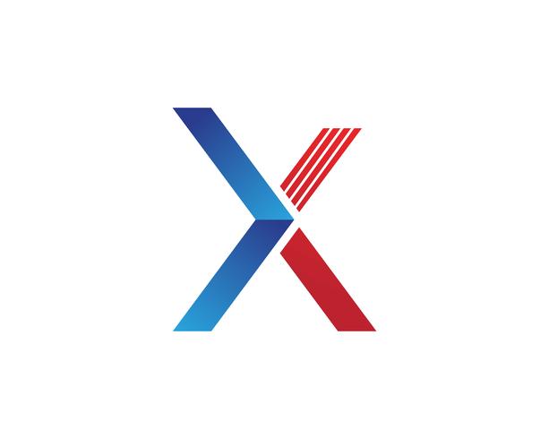 X Letter Logo Mall vektor ikon