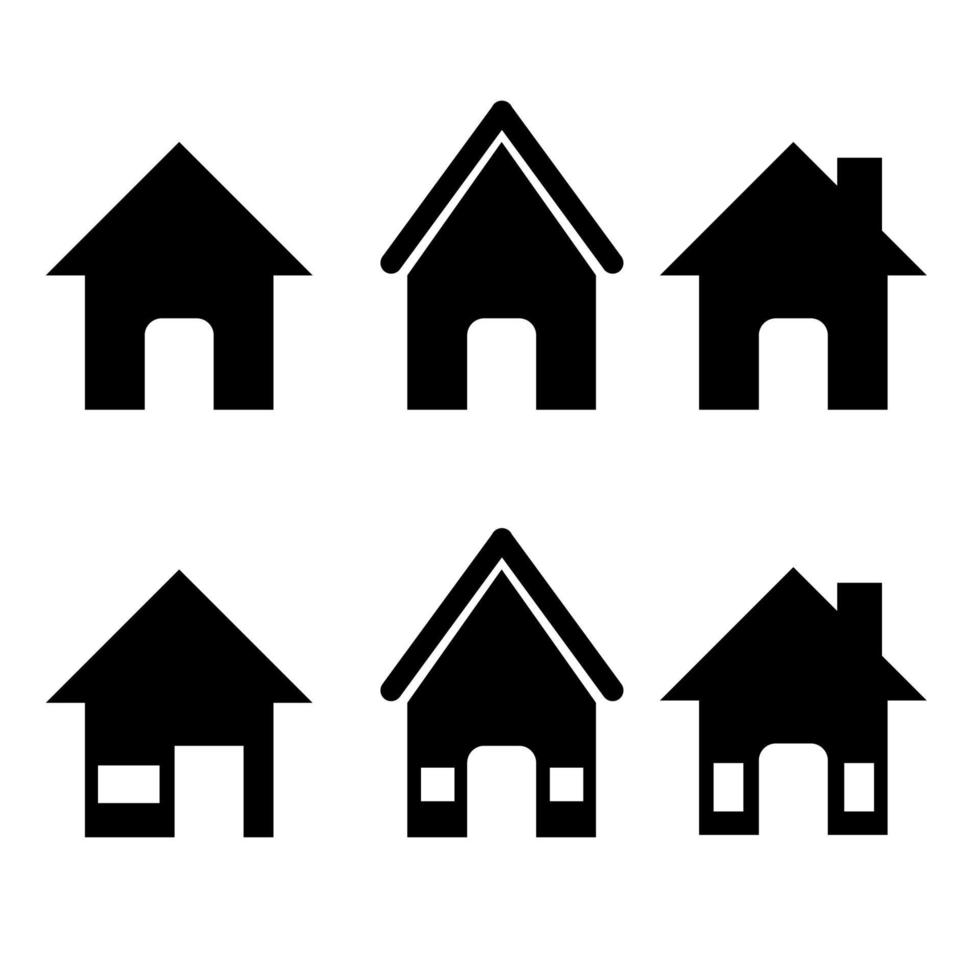 Home-Icon-Set-Designs vektor