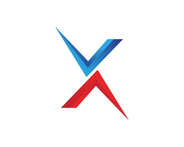 X Buchstabe Logo Template-Vektor-Symbol vektor