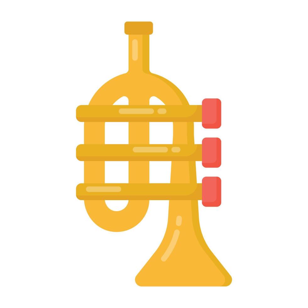 trumpet i platt stilikon, redigerbar vektor