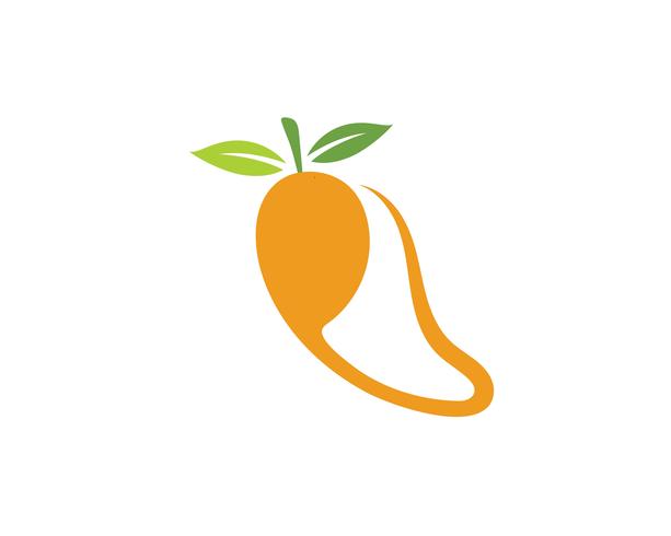 Mango i platt stil. Mango vektor logotyp. Mango