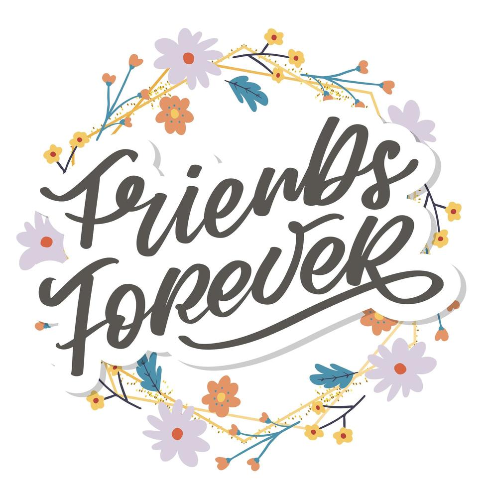 beste freundin für immer freundschaftstag seelenschwester mit herz schriftzug design beste freundin für immer bff besties vektor