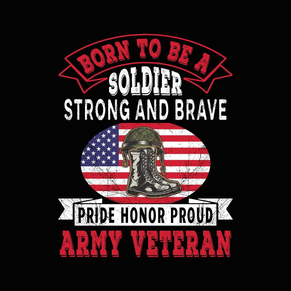 wir Soldatenveteranenhemd. veteranen- und armee-t-shirt-design-vorlage. Veteranenhemd. vektor