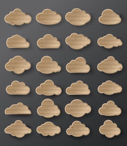 Vektor illustration av moln samling