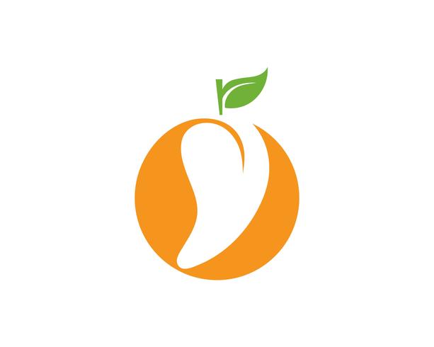 Mango im flachen Stil. Mango-Vektor-Logo. Mango vektor