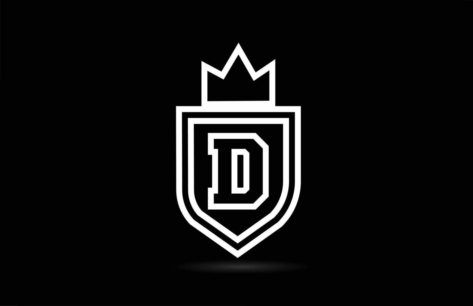d-Alphabet-Buchstaben-Logo-Icon-Design mit Flügeln. kreative vorlage für geschäft und unternehmen in weiß und schwarz vektor