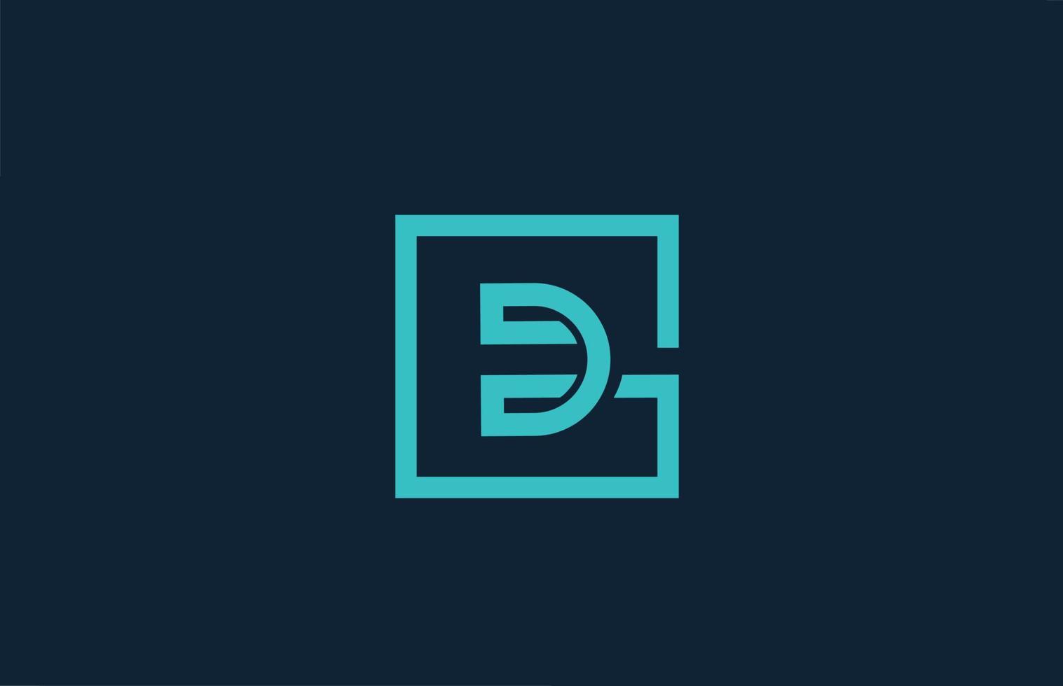 blaue Linie d Alphabet Buchstaben Logo Icon Design. kreative Vorlage für Unternehmen und Unternehmen vektor
